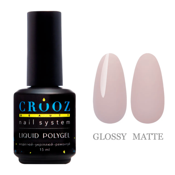 Crooz Liquid Polygel №08 - рідкий полігель, бежево-рожевий, 15 мл