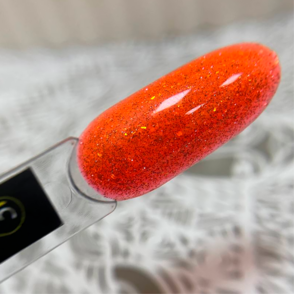 Crooz Crystal Liquid Polygel №03 - рідкий полігель зі світловідбивними блискітками, жовтогарячий, 15