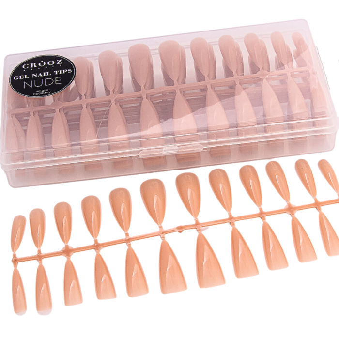 Гелевые типсы Crooz для наращивания ногтей Nude, 240 шт