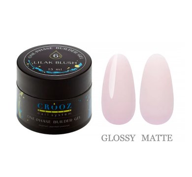 Crooz One-Phase Builder Gel №06 Lilak Blush - гель для нарощування, молочно-рожевий, 15 мл