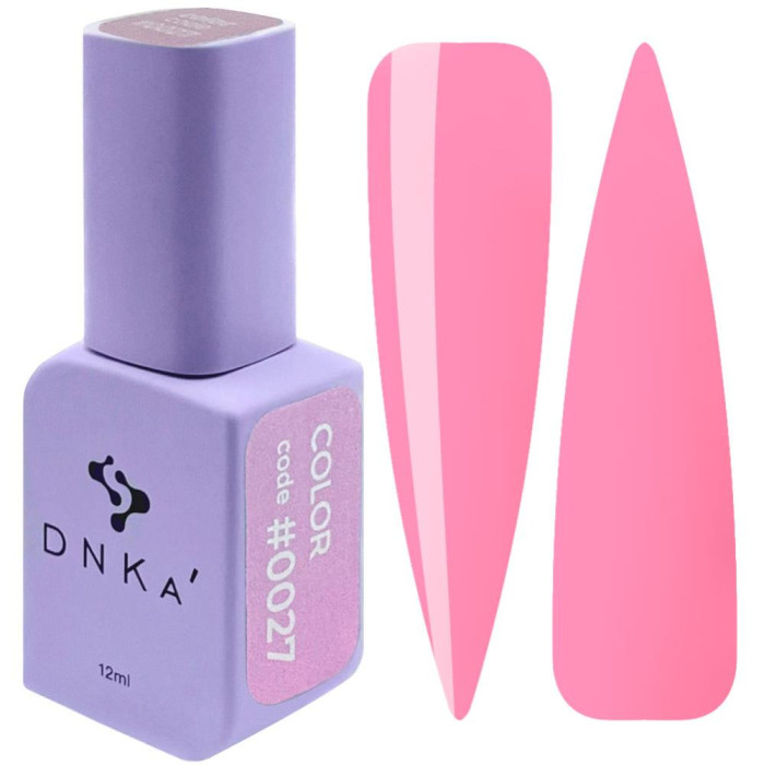 Гель-лак DNKa Gel Polish Color #0027, рожевий нектар, 12 мл