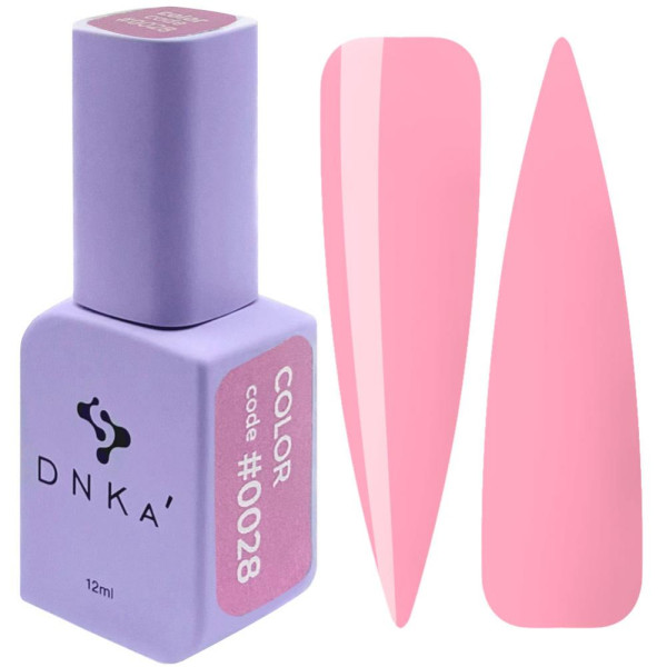 Гель-лак DNKa Gel Polish Color #0028, апельсиново-рожевий, 12 мл