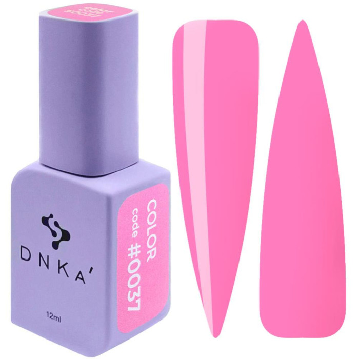 Гель-лак DNKa Gel Polish Color #0037, теплий рожевий, 12 мл