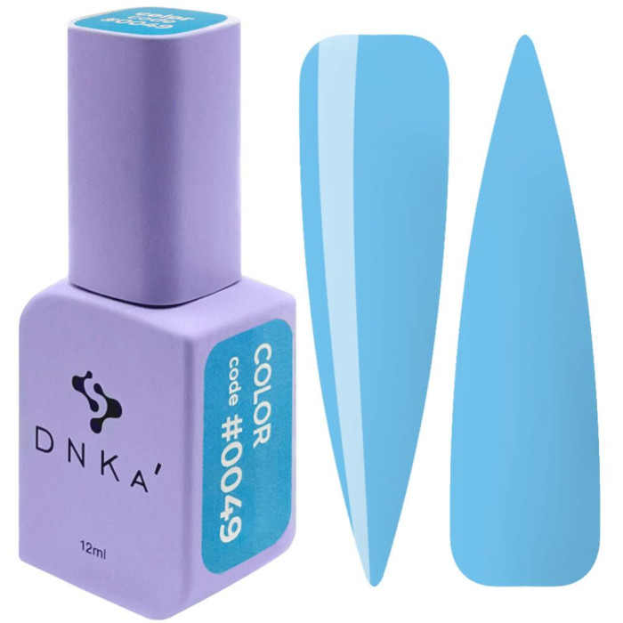 Гель-лак DNKa Gel Polish Color #0049, яскраво-блакитний, 12 мл
