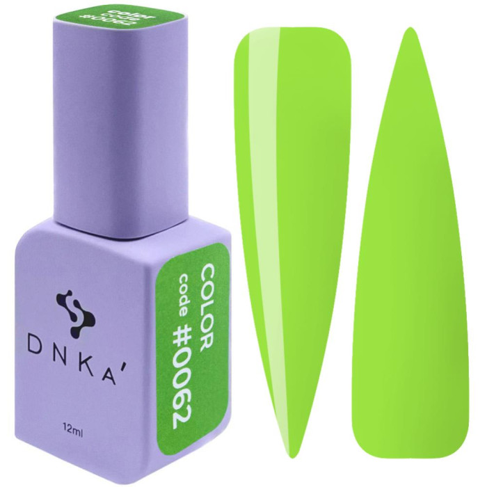 Гель-лак DNKa Gel Polish Color #0062, лаймовый, 12 мл