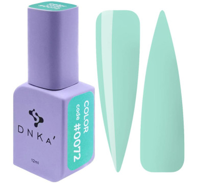 Гель-лак DNKa Gel Polish Color #0072, м'ятний, 12 мл