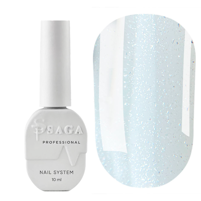 SAGA Professional Top Crush №05 - топ без липкого шару, прозорий із дрібним шимером, 10 мл