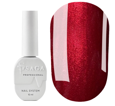 Гель-лак котяче око SAGA Professional Glow Cat №02, червоний, 10 мл