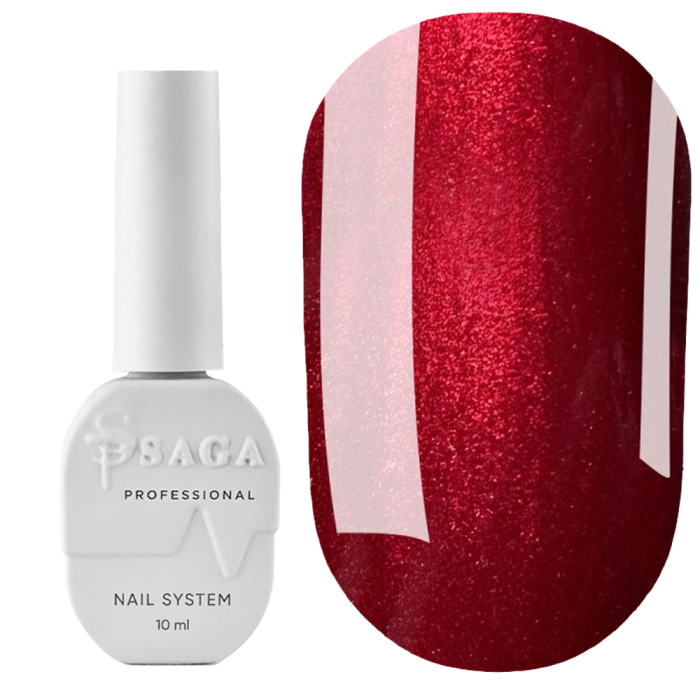 Гель-лак кошачий глаз SAGA Professional Glow Cat №02, красный, 10 мл