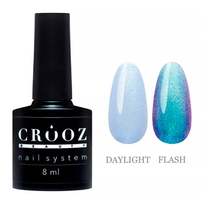 Гель-лак с эффектом втирки Crooz Aurora №03, сине-фиолетовый, 8 мл