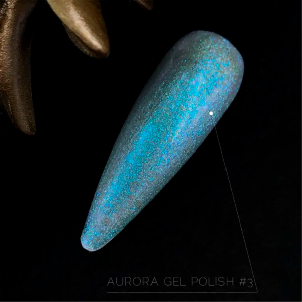 Гель-лак с эффектом втирки Crooz Aurora №03, сине-фиолетовый, 8 мл