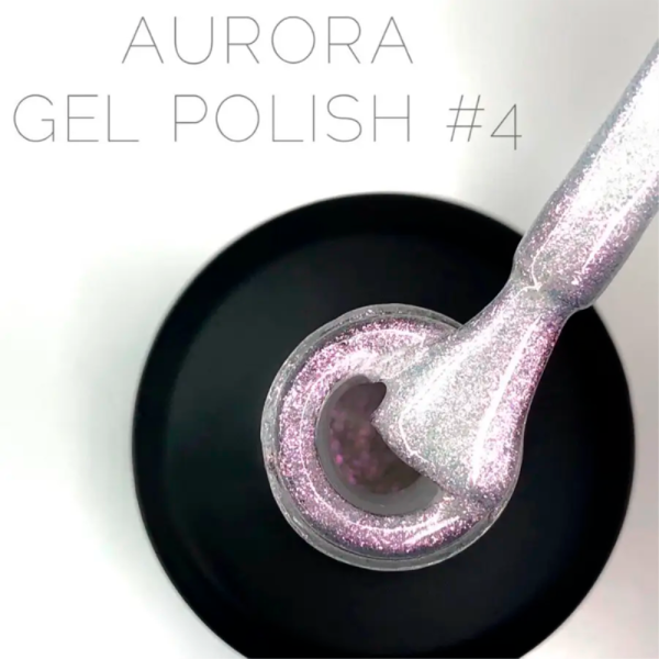 Гель-лак з ефектом втирки Crooz Aurora №04, фіолетовий, 8 мл