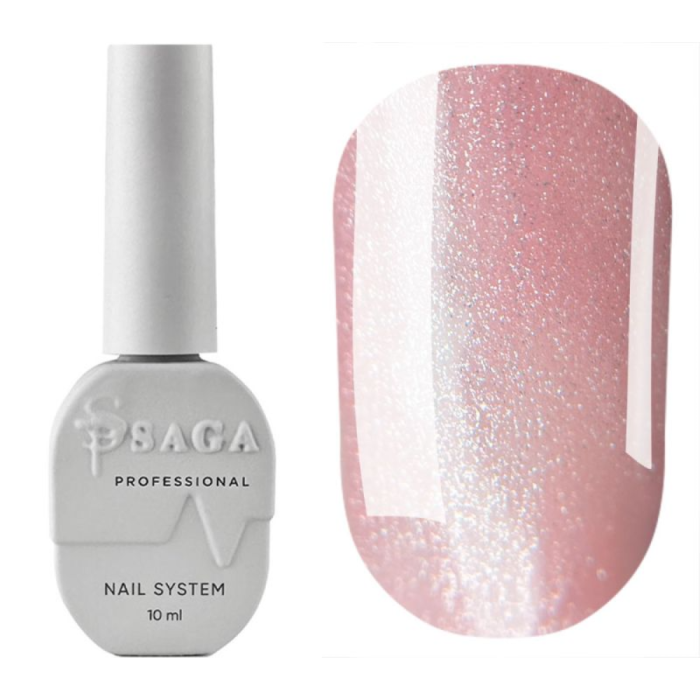 Гель-лак котяче око SAGA Professional Glow Cat №03, рожево-бежевий, 10 мл