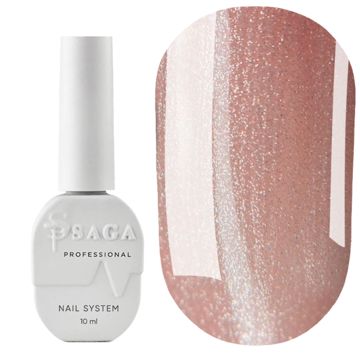 Гель-лак кошачий глаз SAGA Professional Glow Cat №04, нюдовый, 10 мл