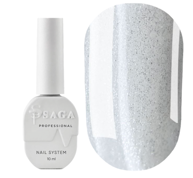 Гель-лак котяче око SAGA Professional Glow Cat №08, світле сріблясте, 10 мл