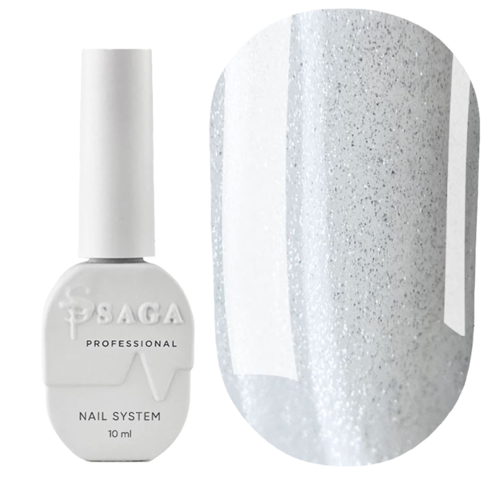 Гель-лак котяче око SAGA Professional Glow Cat №08, світле сріблясте, 10 мл