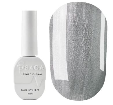Гель-лак котяче око SAGA Professional Glow Cat №09, сірий металік, 10 мл