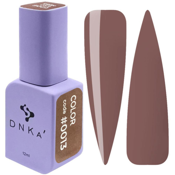 Гель-лак DNKa Gel Polish Color #0013, молочний шоколад, 12 мл