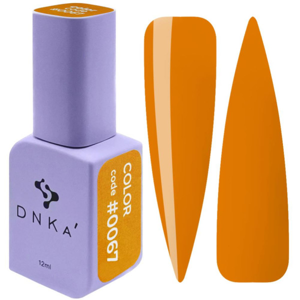 Гель-лак DNKa Gel Polish Color #0067, мандариновий, 12 мл
