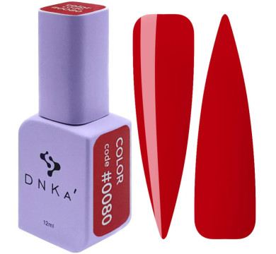 Гель-лак DNKa Gel Polish Color #0080, червоний, 12 мл