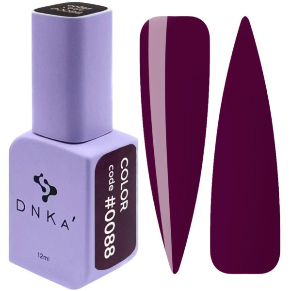 Гель-лак DNKa Gel Polish Color #0088, баклажановий, 12 мл