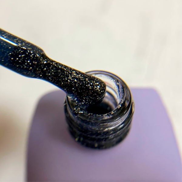 Гель-лак DNKa Gel Polish Color #0096, напівпрозорий синій з блискітками, 12 мл