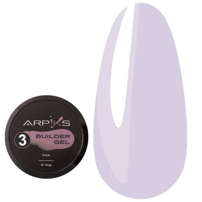 Arpiks Builder Gel Thick №03 - моделюючий гель, молочно-бузковий, 30 г