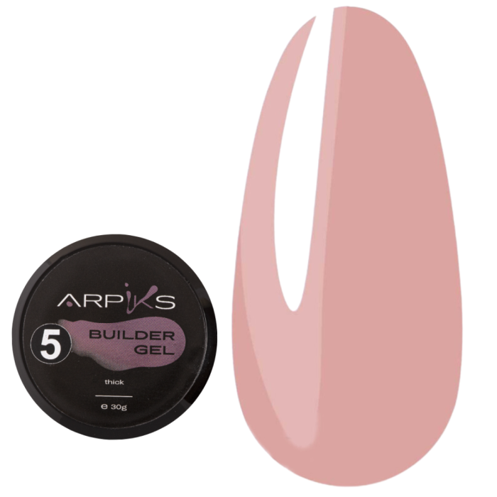 Arpiks Builder Gel Thick №05- моделирующий гель, персиковый, 30 г