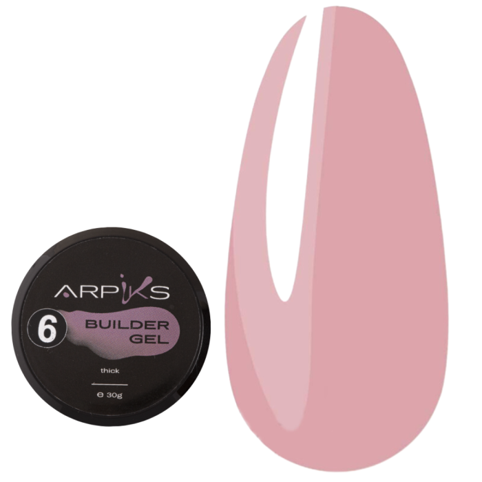 Arpiks Builder Gel Thick №06 - моделирующий гель, холодный бежевый, 30 г