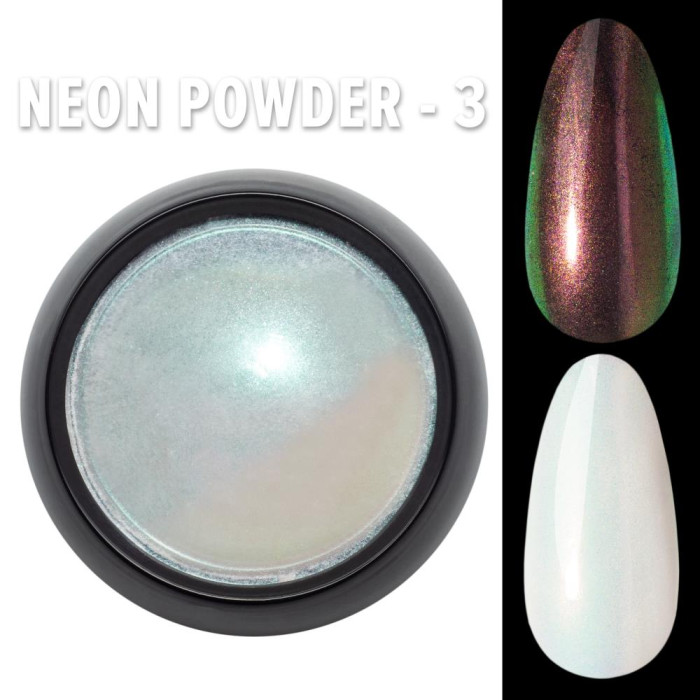 Зеркальная пудра (втирка) для ногтей Designer Neon Powder №03 + аппликатор для нанесения