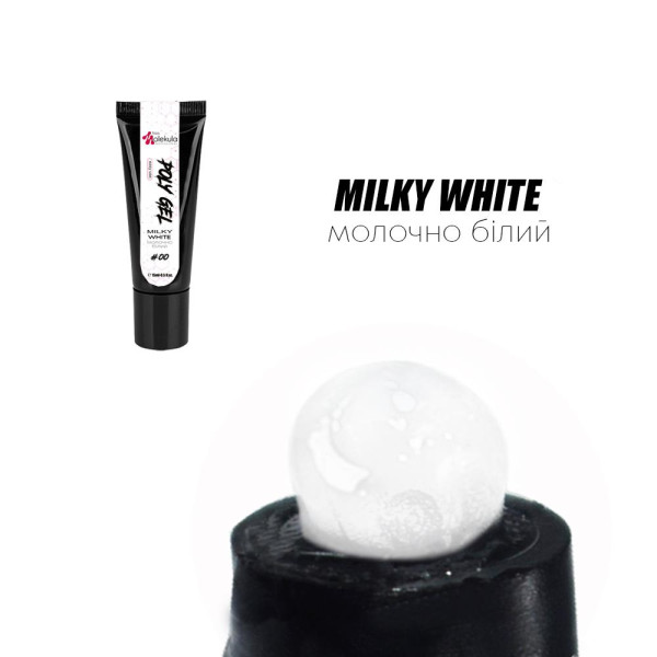 Полигель Molekula №00 Milky White (молочно-белый), 30 мл