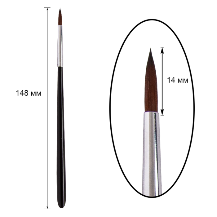 Пензель Kira Nails Paint PS 3 (Syntetic)