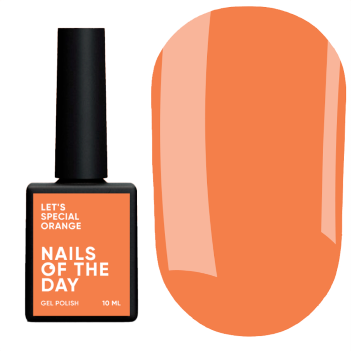 Гель-лак, в один слой NAILSOFTHEDAY Let’s Special Orange, оранжевый, 10 мл