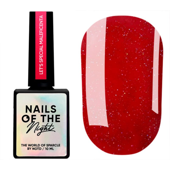 Гель-лак светоотражающий NAILSOFTHEDAY Let’s Special Maleficenta, темно-красный, 10 мл