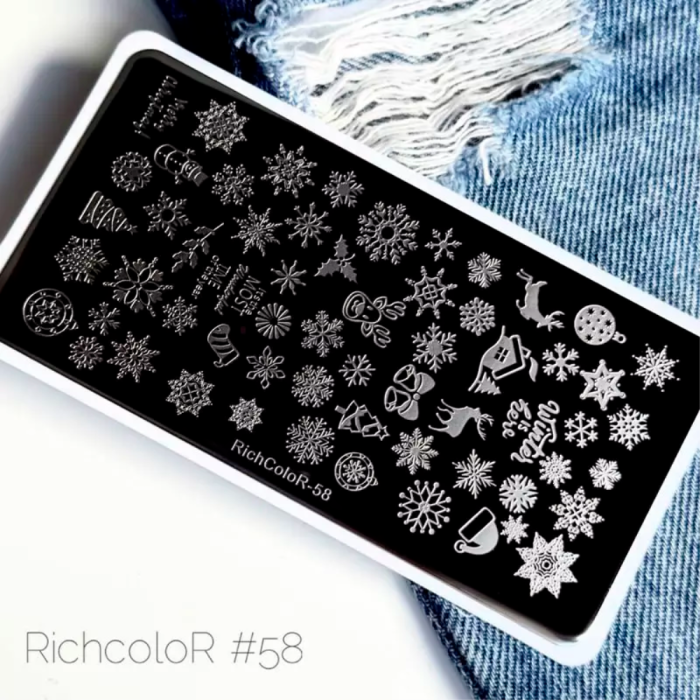 Пластина для стемпинга RichColor - 058 Н, зима