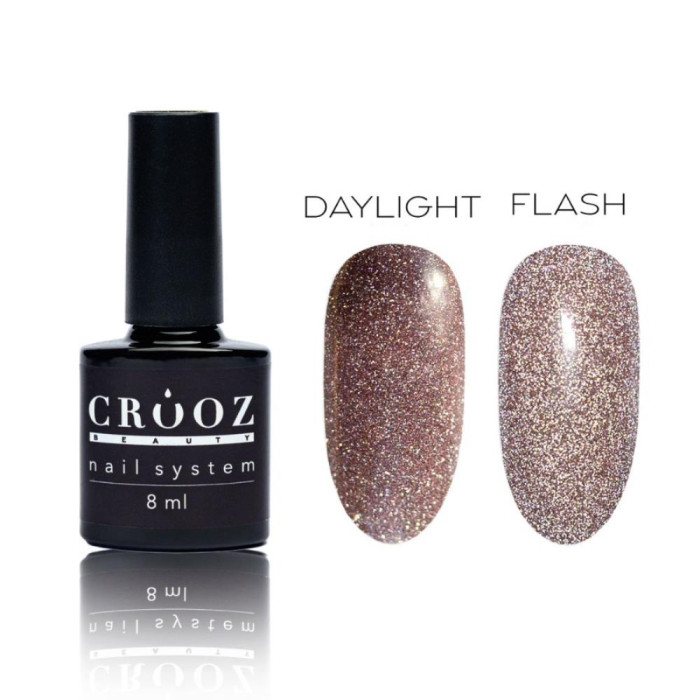 Гель-лак світловідбивний Crooz Crystal Gel Polish №02, бежевий, 8 мл