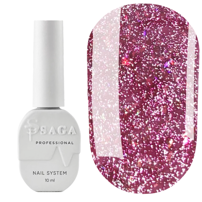 Гель-лак світловідбивний SAGA Professional Fiery Gel №42, ягідно-рожевий, 10 мл