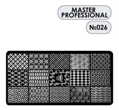 Пластина для стемпінгу Master Professional 026, візерунки