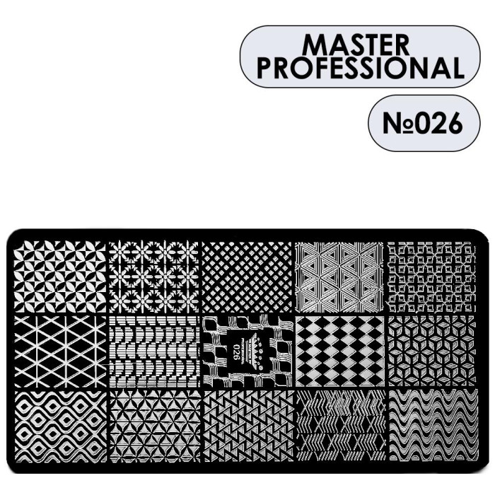 Пластина для стемпінгу Master Professional 026, візерунки