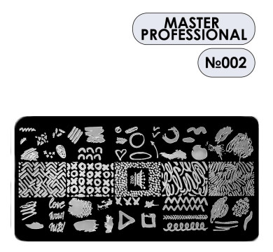 Пластина для стемпінгу Master Professional 002, візерунки