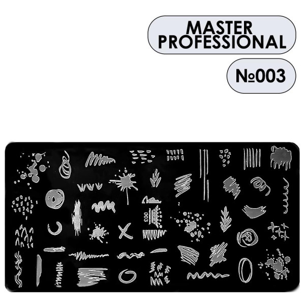 Пластина для стемпінгу Master Professional 003, абстракція