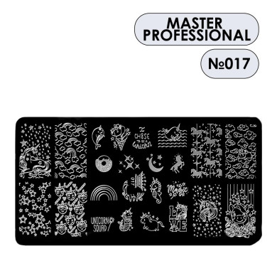Пластина для стемпинга Master Professional 017, звезды