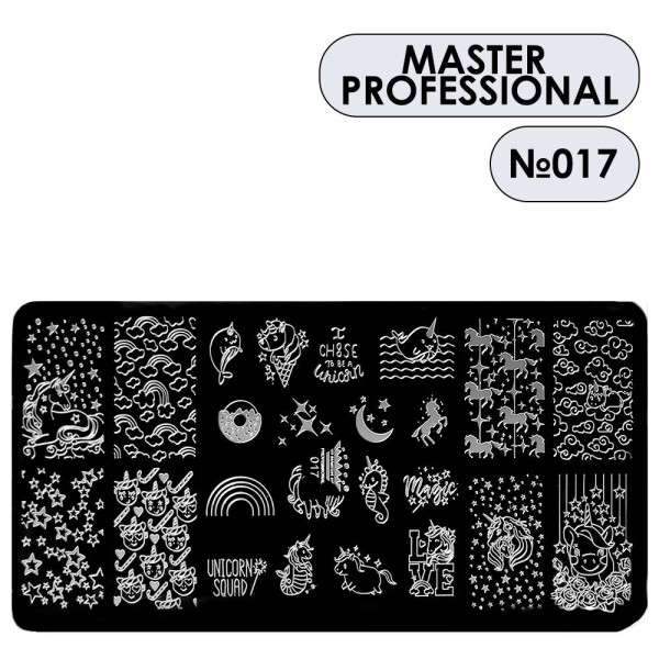 Пластина для стемпинга Master Professional 017, звезды