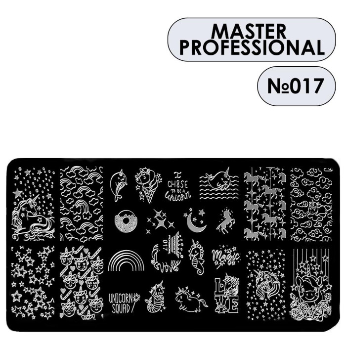 Пластина для стемпінгу Master Professional 017, зірки
