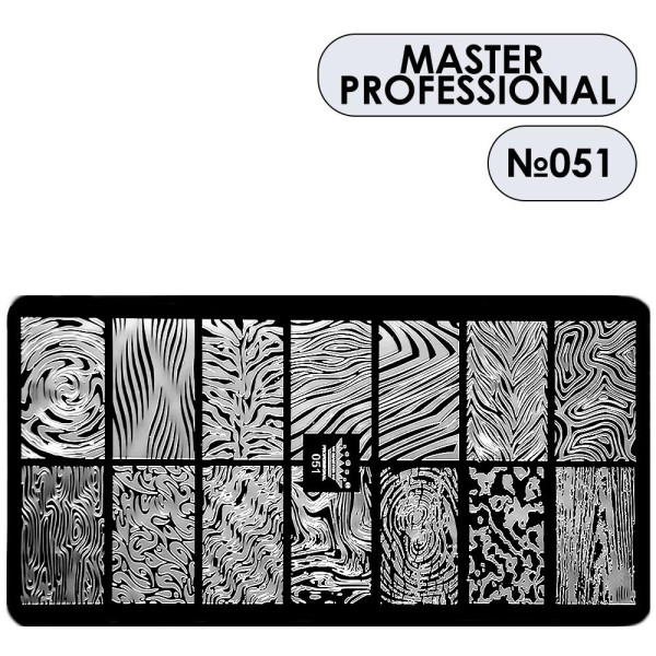 Пластина для стемпінгу Master Professional 051, візерунки