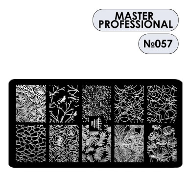 Пластина для стемпінгу Master Professional 057, візерунки