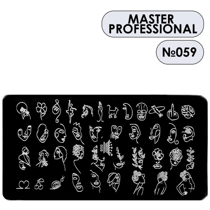 Пластина для стемпінгу Master Professional 059, люди