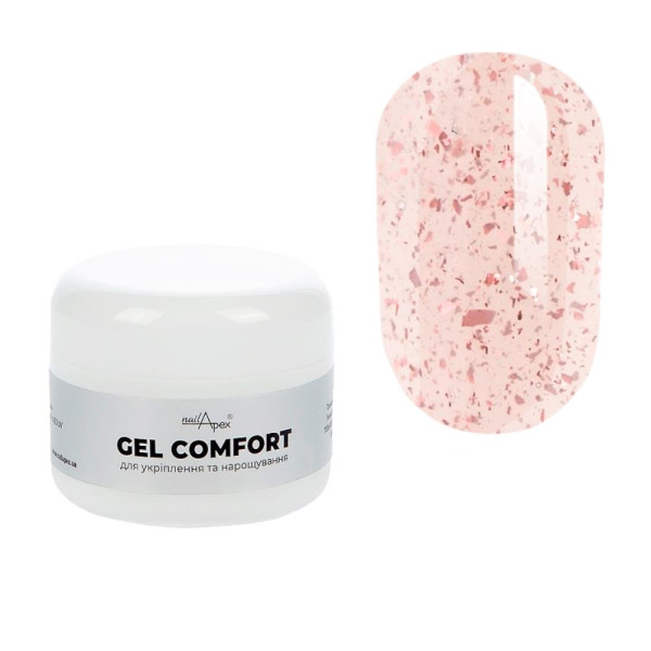 Nailapex Comfort Gel №16 - гель моделирующий без опила, темный беж с шиммером, 30 г
