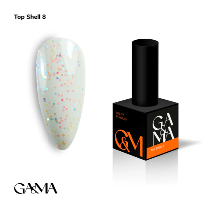 GA&MA Shell Top 8 - топ із конфеті без липкого шару, 10 мл