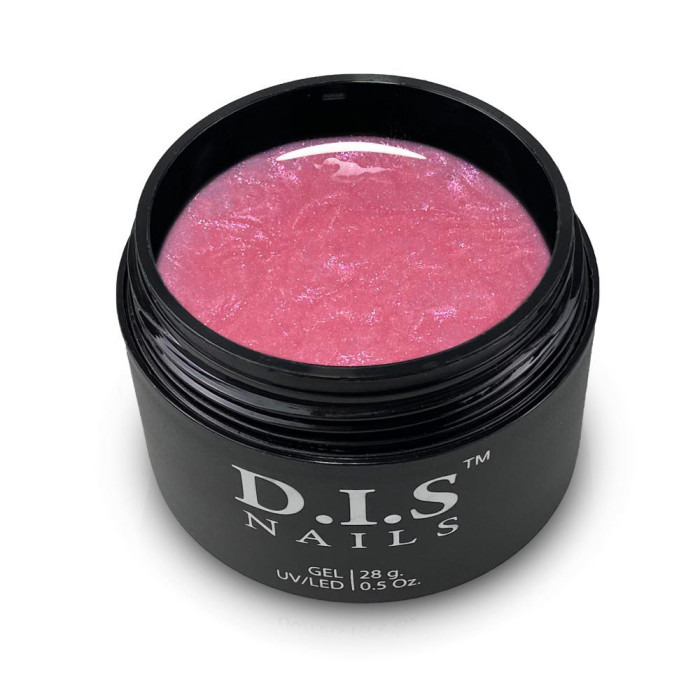 DIS Nails Hard Crimson&Shimmer - камуфлюючий твердий гель із шиммером, 28 г